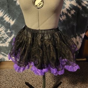 Black Mini Tutu With Purple Trim Small - Medium Woman's